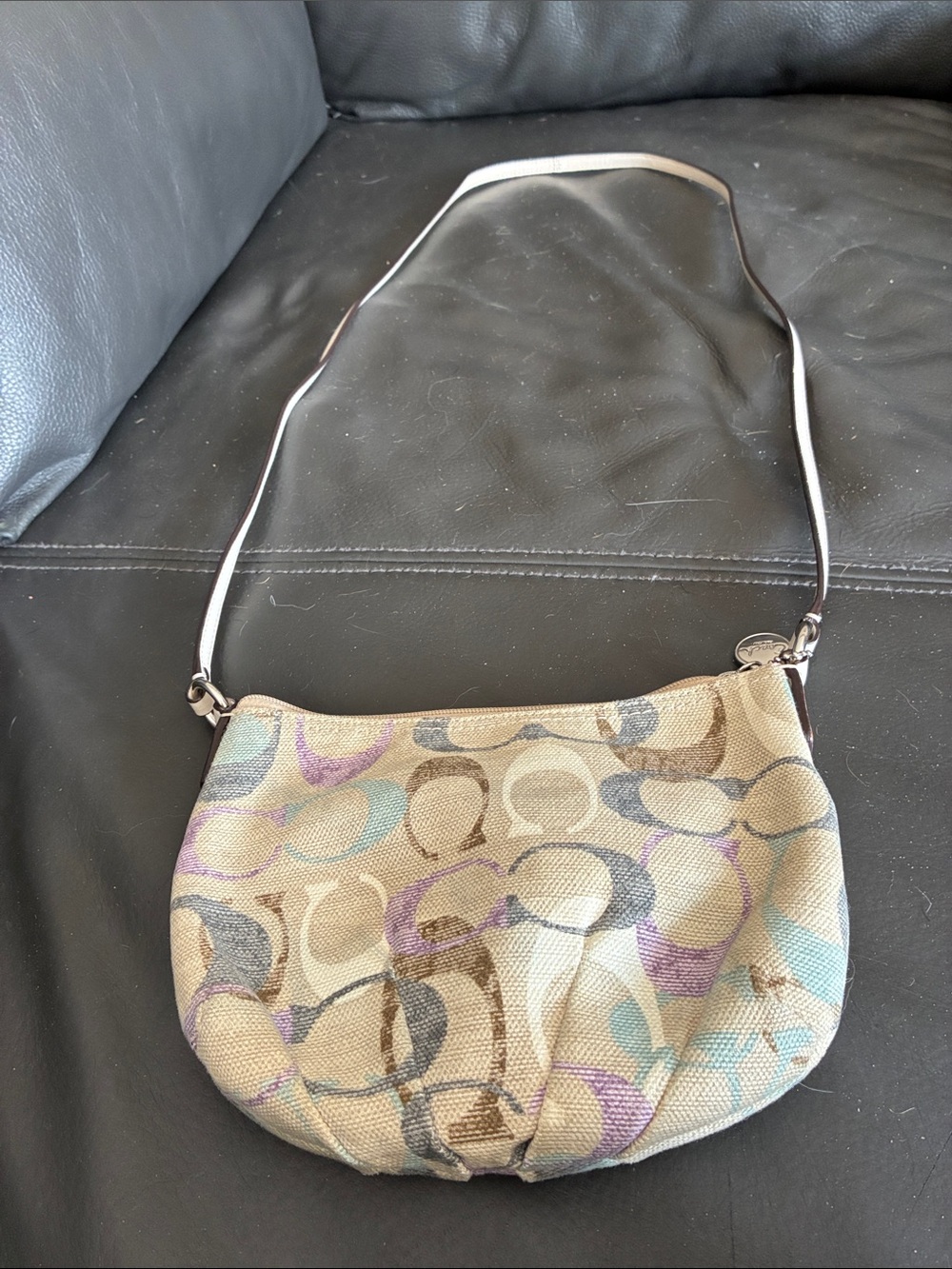 Coach Vintage Optic Art C Multicolor Pastel Canvas Bag